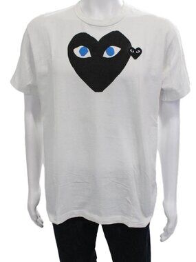 $299 Authentic PLAY by COMME des GARCONS Made in JAPAN Black Heart T-Shirt Sz.XL